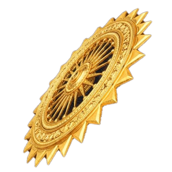 Rotating Golden Sudarshana Chakra